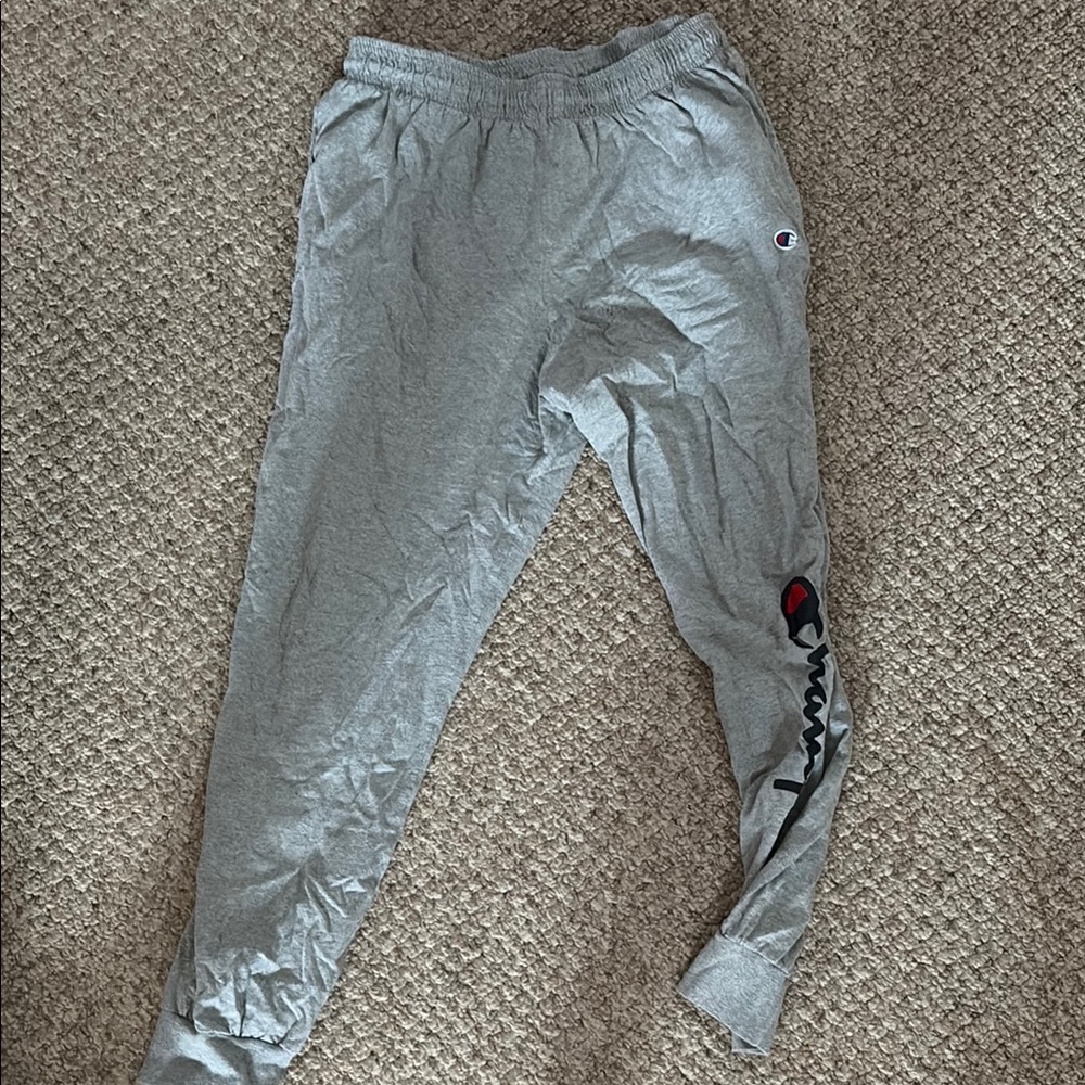Champion Gray Sweatpants with Tapered Ankle
